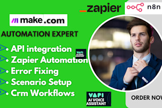 setup make com automation n8n api integration zapier integromat vapi ai chatbot