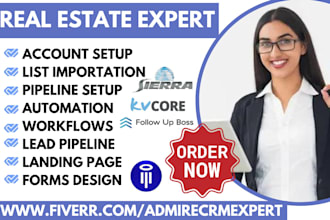 setup lofty CRM kvcore idx follow up boss chime kv core CRM sierra interactive