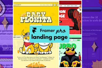 design tokenomics website in framer, memecoin landing page