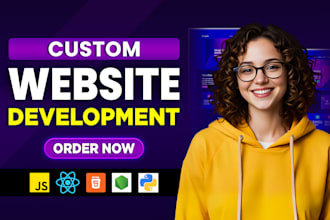 do custom website development as full stack developer backend frontend developer