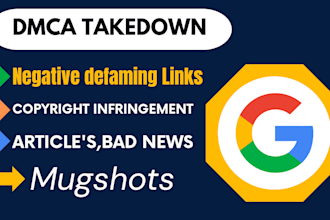 delete negative links, remove mugshots, court cases, outdated articles in google