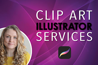 hand draw custom clipart or illustrations for you
