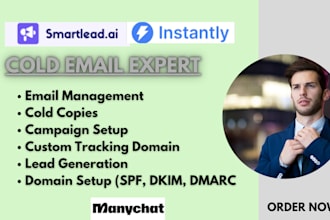 setup smartlead instantly ai reachinbox for cold email outreach manychat chatbot