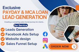 generate payday loan leads mca leads business loan leads payday loan website