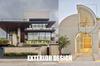 exterior design boutique, store, house with luxury concept