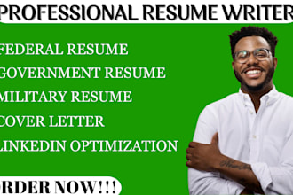 craft federal resume, government resume, military resume, cover letter, linkedin