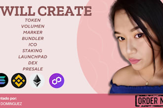 create token, staking, dapp launchpad, dex