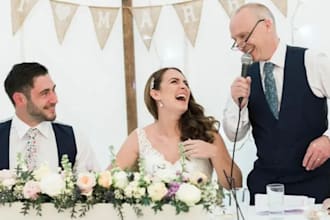 write an heartfelt wedding speeches, maid of honor speech, best man speech, vows