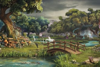 create a professional environmental concept art