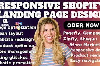 build seo shopify store landing page shopify pagefly shogun zipfly gempage store
