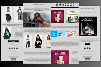 design editable email template or newsletter in mailchimp