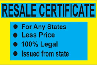 get resale certificate,seller permit  in all US states