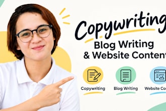 do content writing, blog writing, copywriting, and marketing