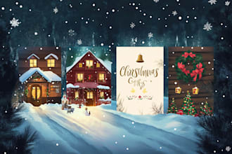 create amazing christmas,greeting or holiday card