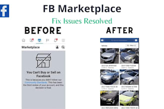 restore and fix  your facebook marketplace issues