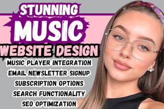 music website, artist epk, artist portfolio, dj website, music band website