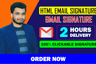 design professional custom email signature, email footer