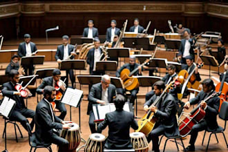create cinematic indian and orchestral music with a blend of modern production