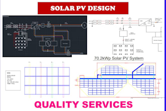 design solar pv and electrical plans on autocad