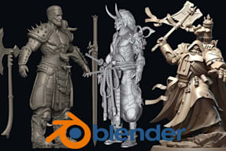 sculpt 3d character modeling 3d toy model miniature painting stl for 3d printing