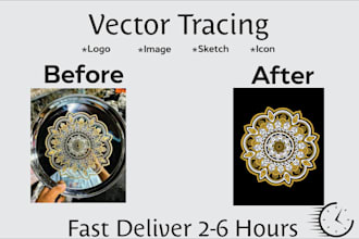 convert low quality images to vector, manual vectorization, vector source file