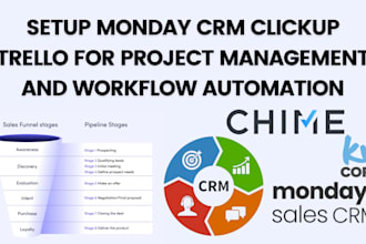 integrate setup project management monday crm clickup trello zoho wrike asana