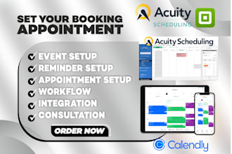 setup acuity scheduling booking appointment square appointment calendly
