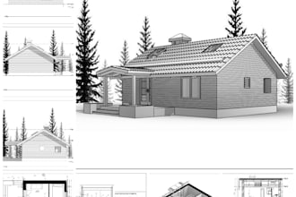 do custom 2d floor plans and sections elevations