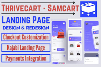 design samcart kajabi sales page thrivecart landing page redesign checkout