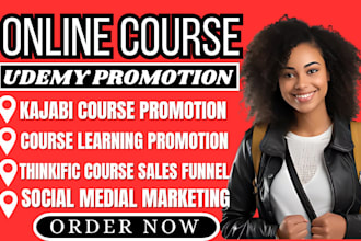 online course udemy course promotion kartra and thinkific course marketing