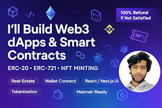 be your developer in web3 projects,smart contracts and nft minting dapps