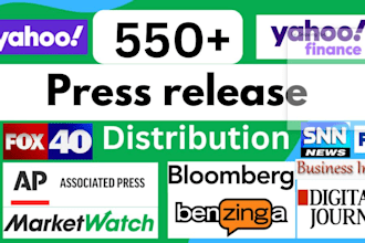 write and distribute an impressive press release to USA UK and top media