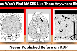 design amazing hand drawn mazes for books and puzzles
