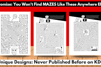 handcraft unique maze puzzles for amazon KDP