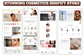 design stunning eyelash shopify makeup cosmetics store beauty cosmetics website