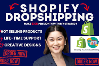 setup high converting shopify dropshipping website or store, shopify redesign