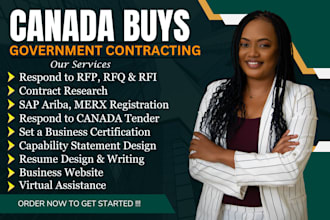 assist with sap ariba, canada government contract tender rfp, rfq bid proposal