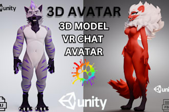 do vrchat avatar 3d model rex, furry avatar character avali pfp animaze vtuber