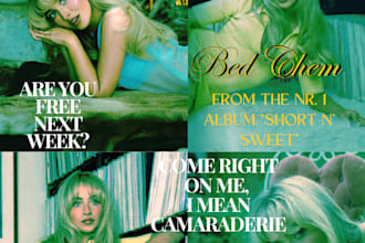 make a poster taylor swift sabrina carpenter chappell roan lana del rey