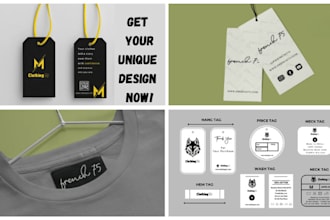 design custom hang tags neck labels and clothing labels
