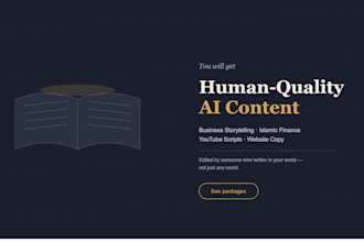 humanize ai content for business storytelling and islamic finance brands