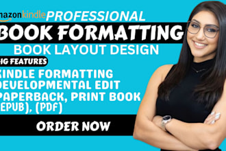 kindle ebook formatting,  paperback formatting, book typesetting layout design
