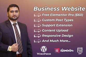 create a wp business website using elementor and cpt