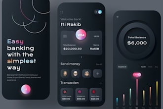 develop fintech app, bank app, finance app, accounting app, payment app loan app
