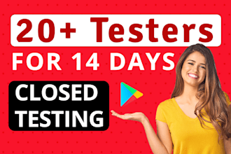 provide authentic 20 testers for google play closed testing