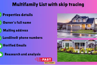 provide multifamily property leads with skip tracing