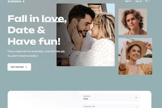 make dating app,  dating website, with online video call and live stream