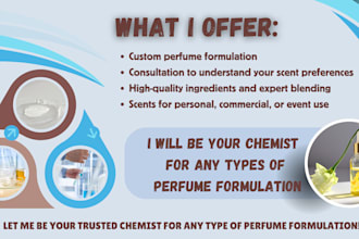 be your chemist for any types of perfume formulation
