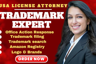 be your US, UK, ca licensed trademark attorney, patent, amazon brand registry