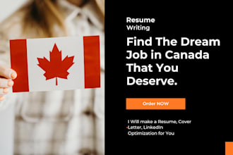 deliver canadian resume, cover letter, linkedin profile